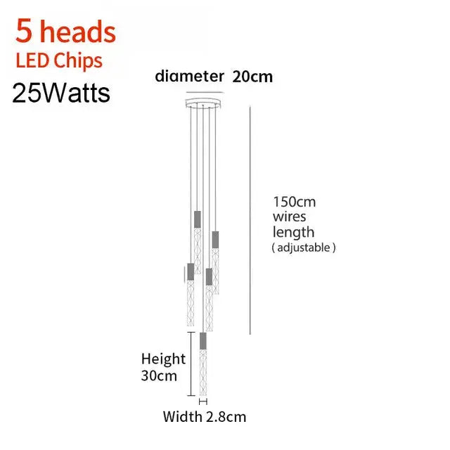 Hanging Light Fixture For Stairwell Staircase Hallway - Chandeliers