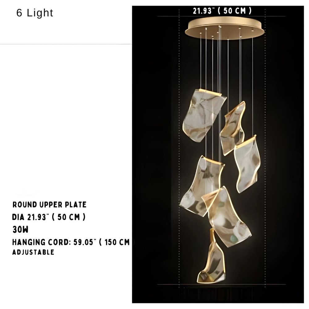 Jonas Postmodern Style Staircase Pendant Chandelier Light  Seus Lighting