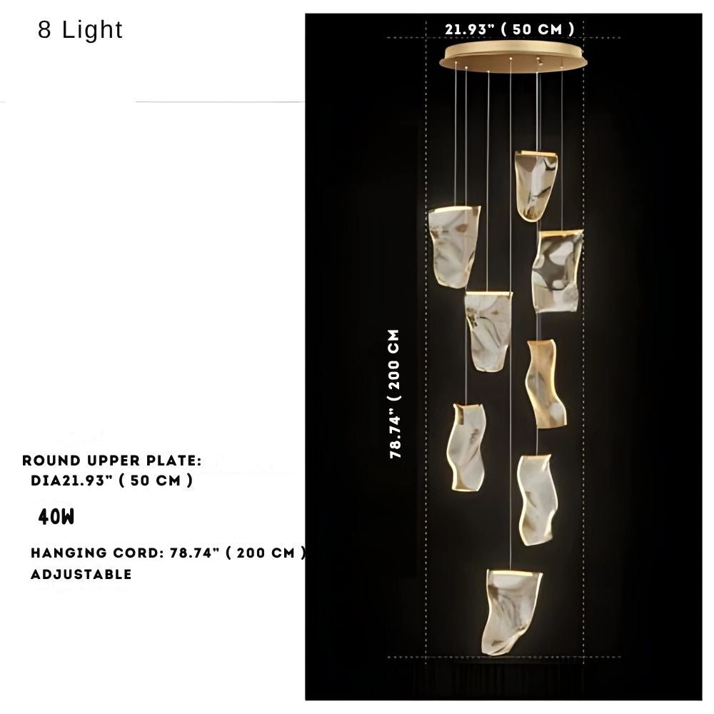 Jonas Postmodern Style Staircase Pendant Chandelier Light  Seus Lighting