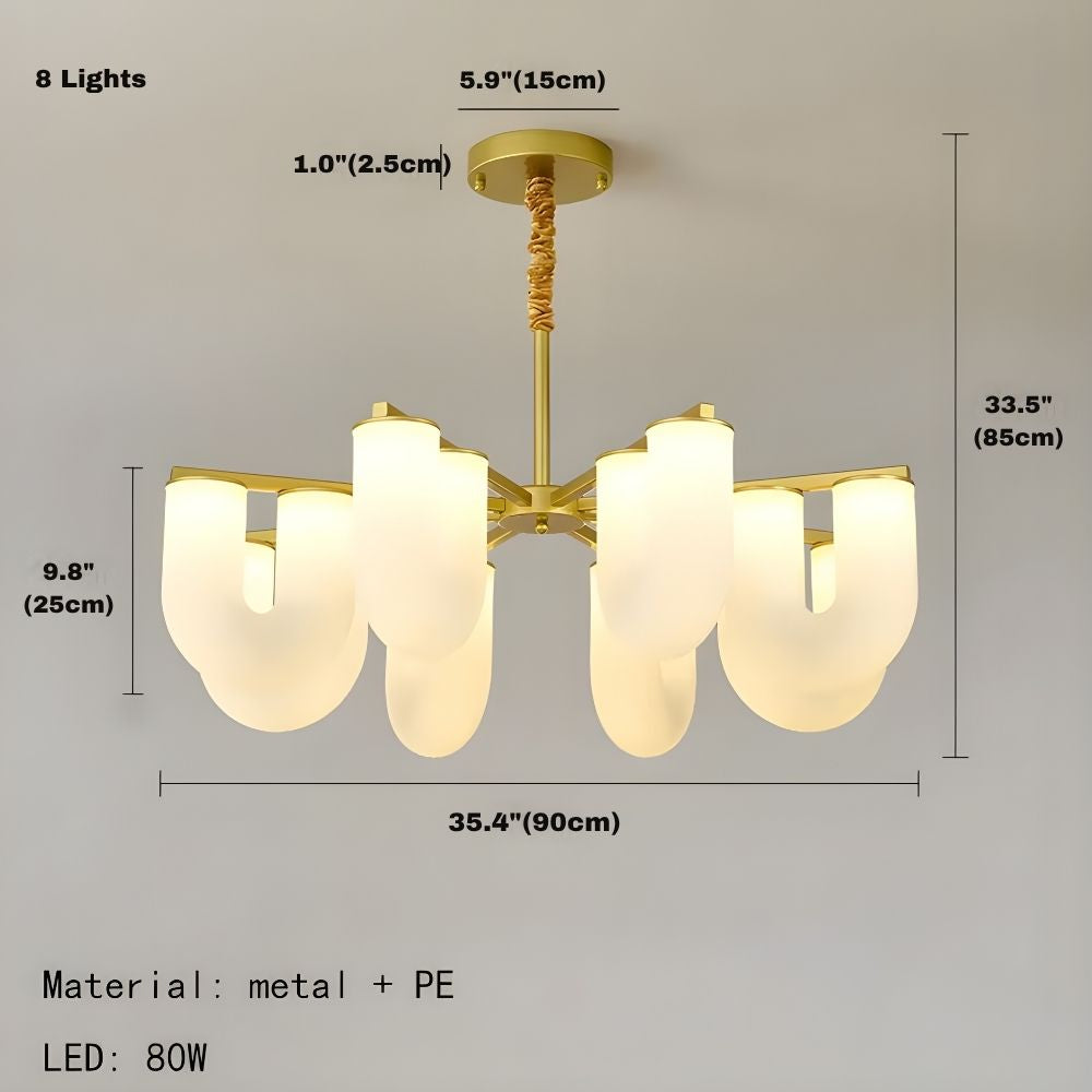 Judi Modern White Chandelier  Seus Lighting