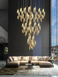 Kael Cascading Spiral Foyer Chandelier  Seus Lighting