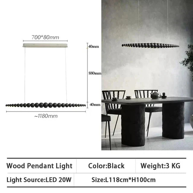 Kira Modern Wood Chandelier - Chandeliers