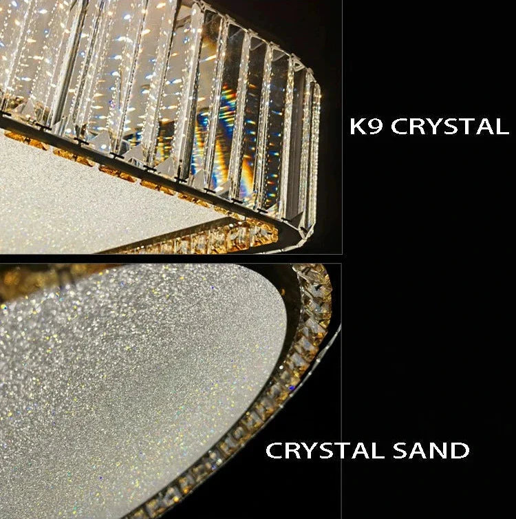 Lark Crystal Flush Mount Chandelier  Seus Lighting