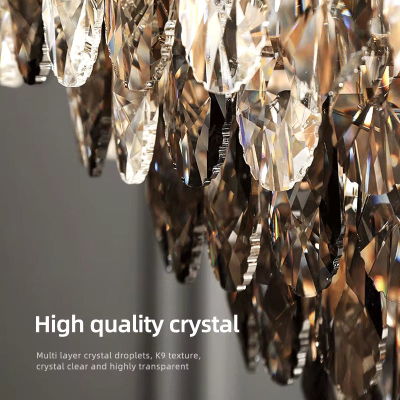 Luny Gold Cascading Waterfall Crystal Chandelier  Seus Lighting