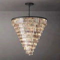 Luxury Tiered Crystal Chandelier for Foyer - Dia 31.50’’ Clear - Chandeliers