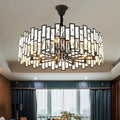 Round Black Crystal Chandelier Small/Medium  Seus Lighting