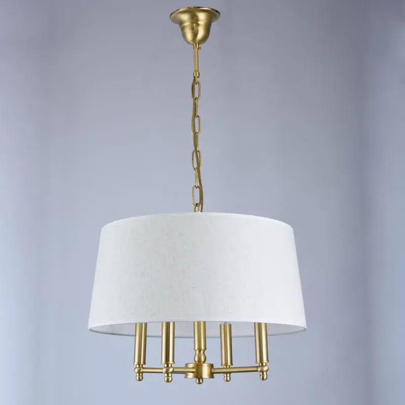 Melissa Copper Drum Chandelier Seus Lighting