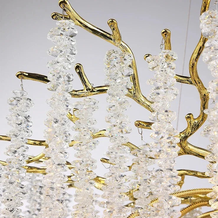 Mia Luxury Round Branch Crystal Ceiling Chandelier  Seus Lighting