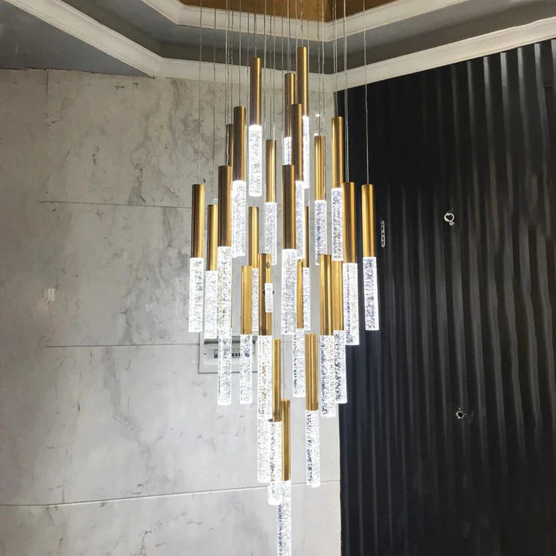 Mina Crystal Entryway Light Fixtures High Ceiling  Seus Lighting