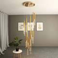 Mina Crystal Entryway Light Fixtures High Ceiling  Seus Lighting