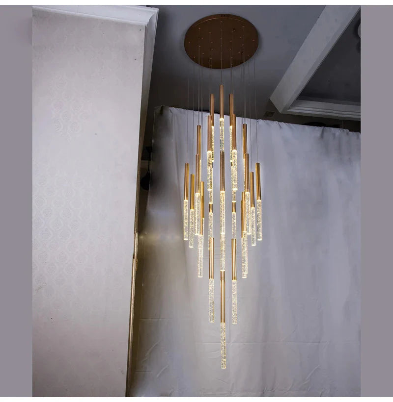 Mina Crystal Entryway Light Fixtures High Ceiling  Seus Lighting