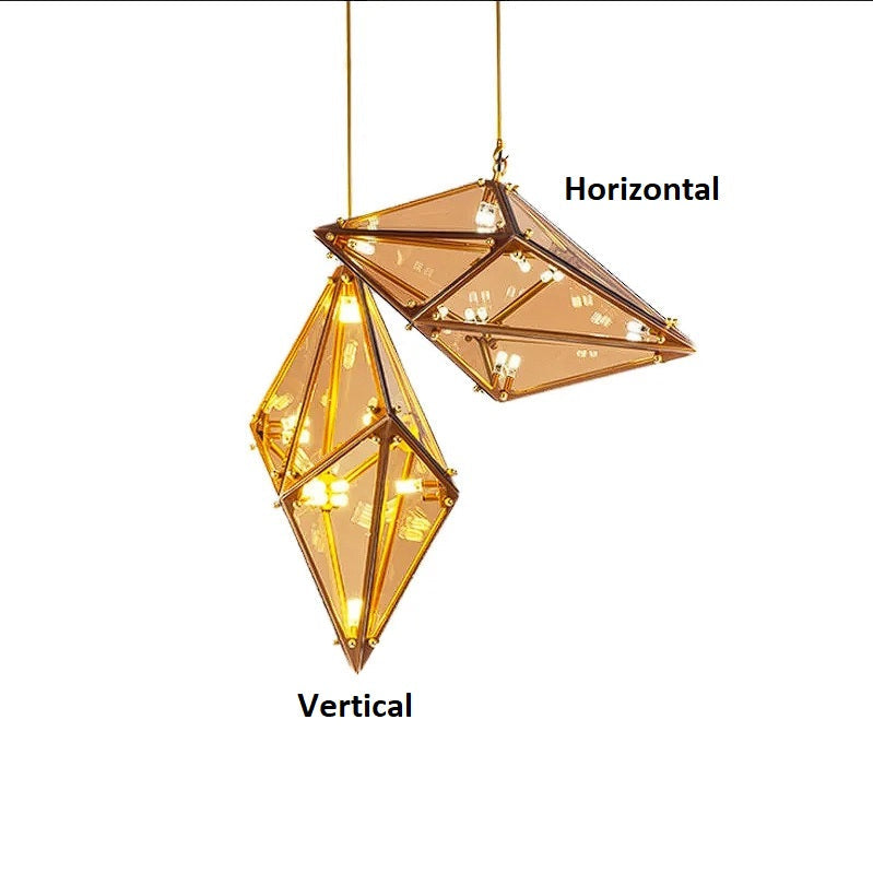 Modern Angular Diamond Style LED Pendant Light  Seus Lighting