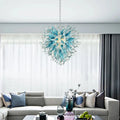 Modern Aqua Blue Glass Chandelier  Seus Lighting