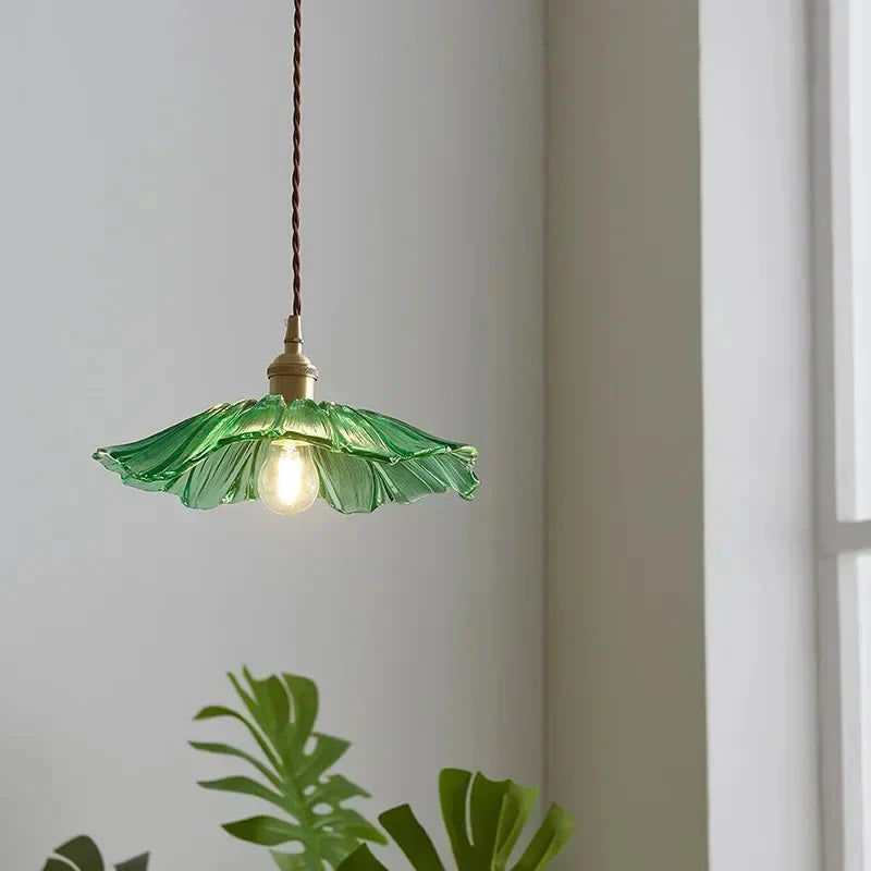 Modern Glass Flower Pendant Lights  Seus Lighting
