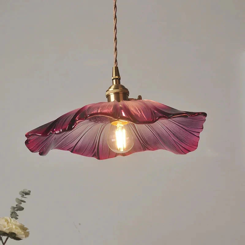 Modern Glass Flower Pendant Lights  Seus Lighting