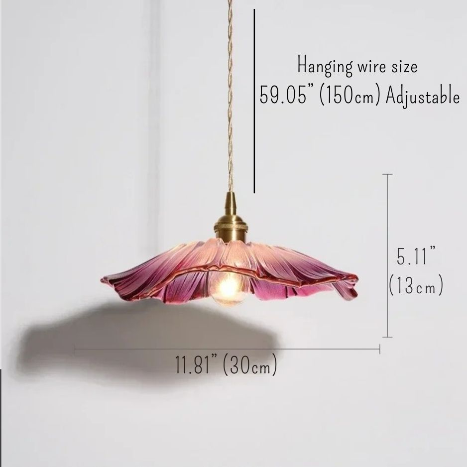 Modern Glass Flower Pendant Lights  Seus Lighting