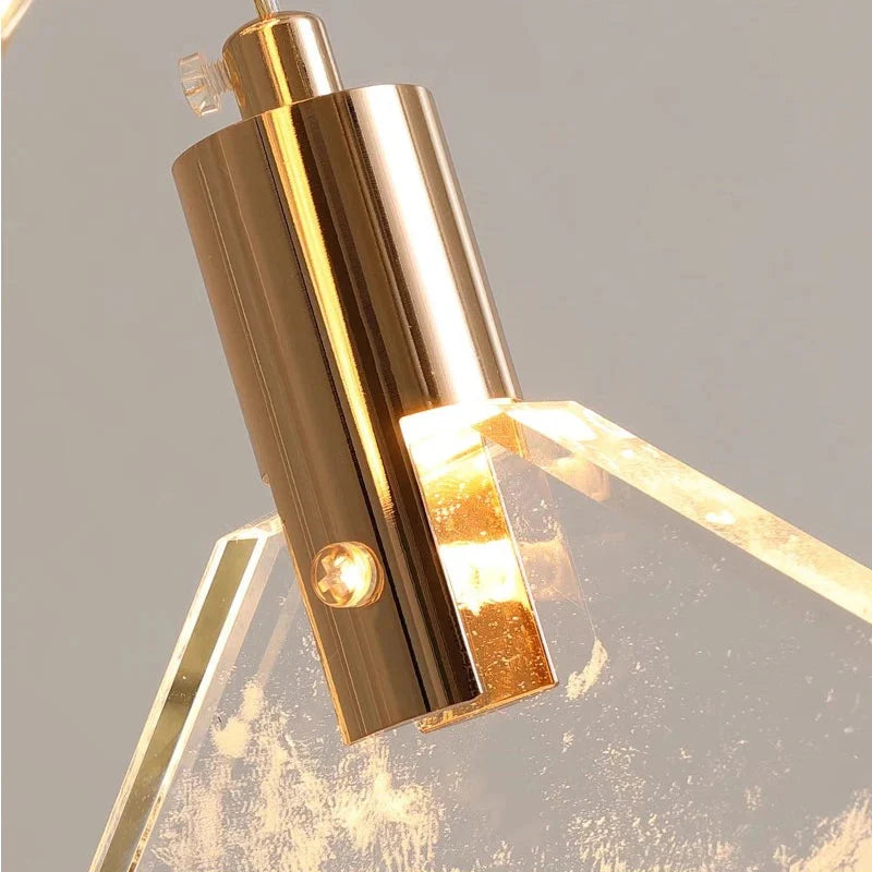 Modern Gold Long Spiral Crystal Chandelier for Staircase  Seus Lighting