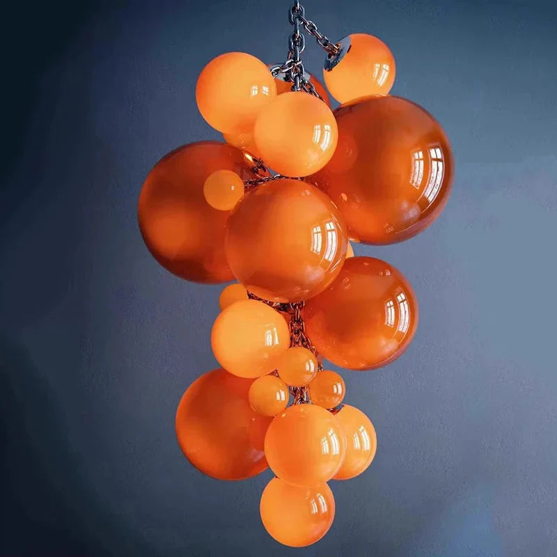 Modern Large Glass Bubble Chandelier - Ceiling Light  Seus Lighting