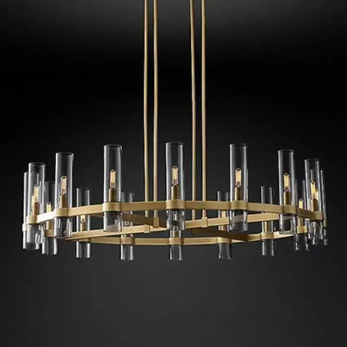 Modern Metal Chandelier Gold & Black & Chrome  Seus Lighting