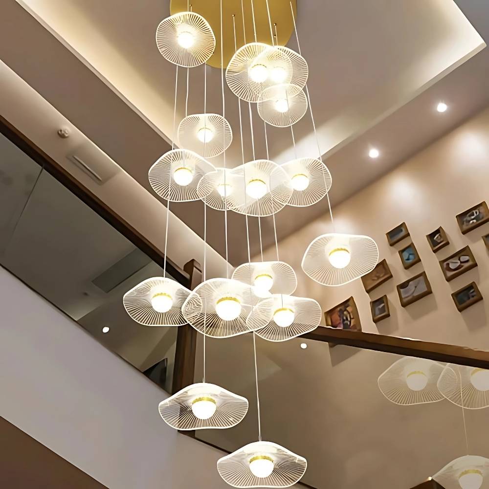 Modern Mushroom Lotus Leaf Led Chandelier  Seus Lighting