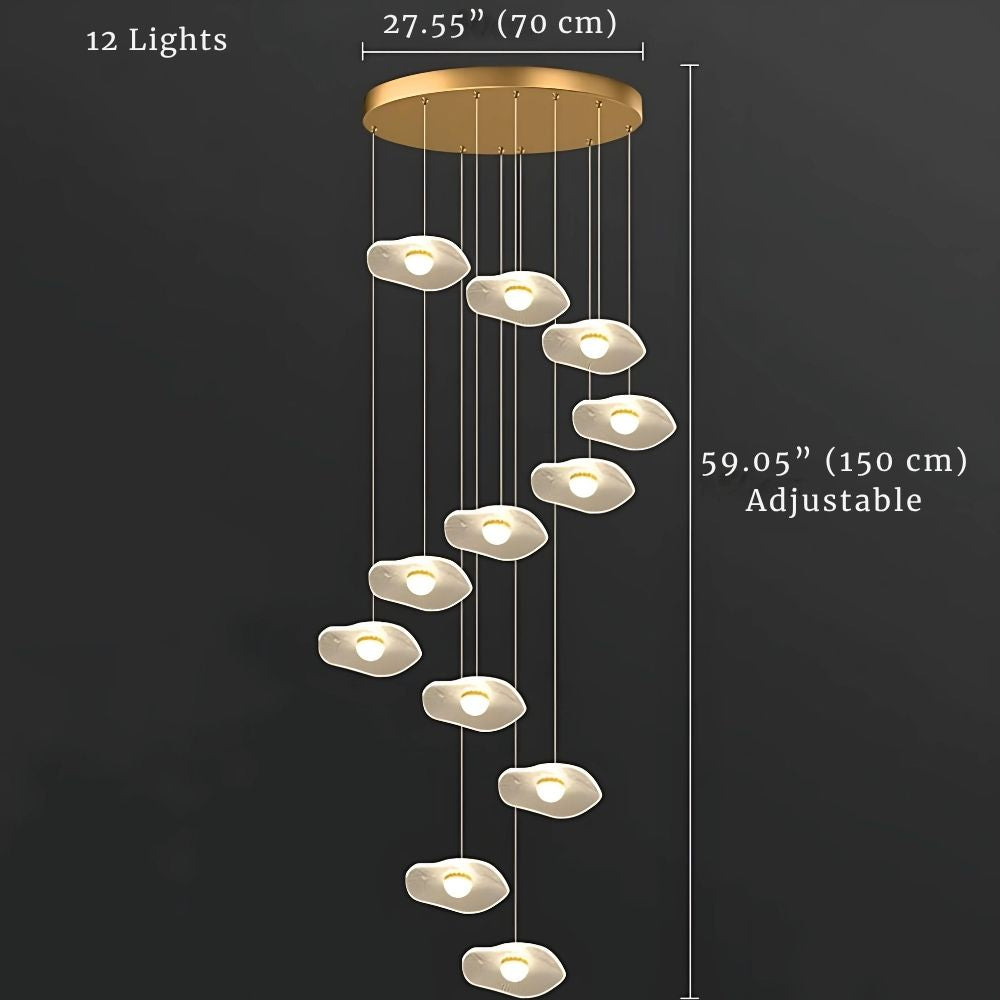 Modern Mushroom Lotus Leaf Led Chandelier  Seus Lighting