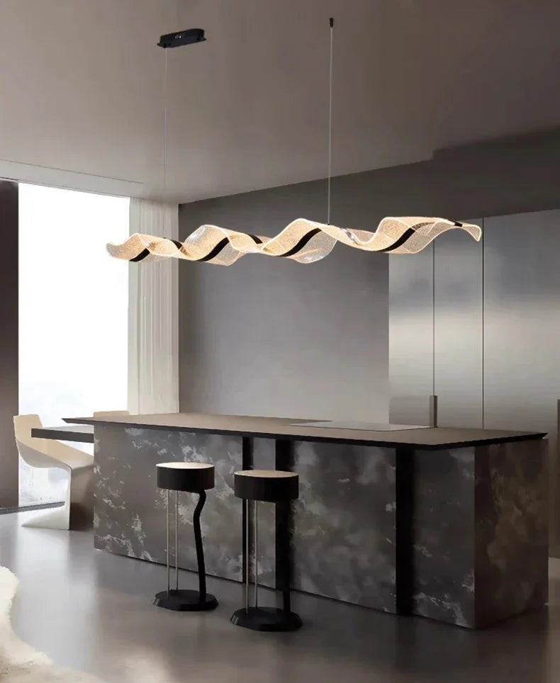 Modern Ocean Wave Pendant Chandelier for Kitchen  Seus Lighting