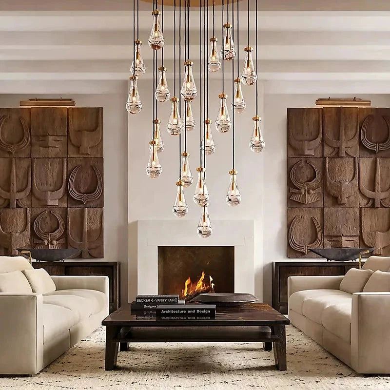 Modern Raindrop Chandelier for Foyer & Staircase  Seus Lighting