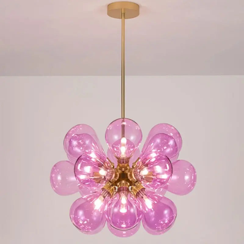 Nadine Pink Bubble Chandelier  Seus Lighting