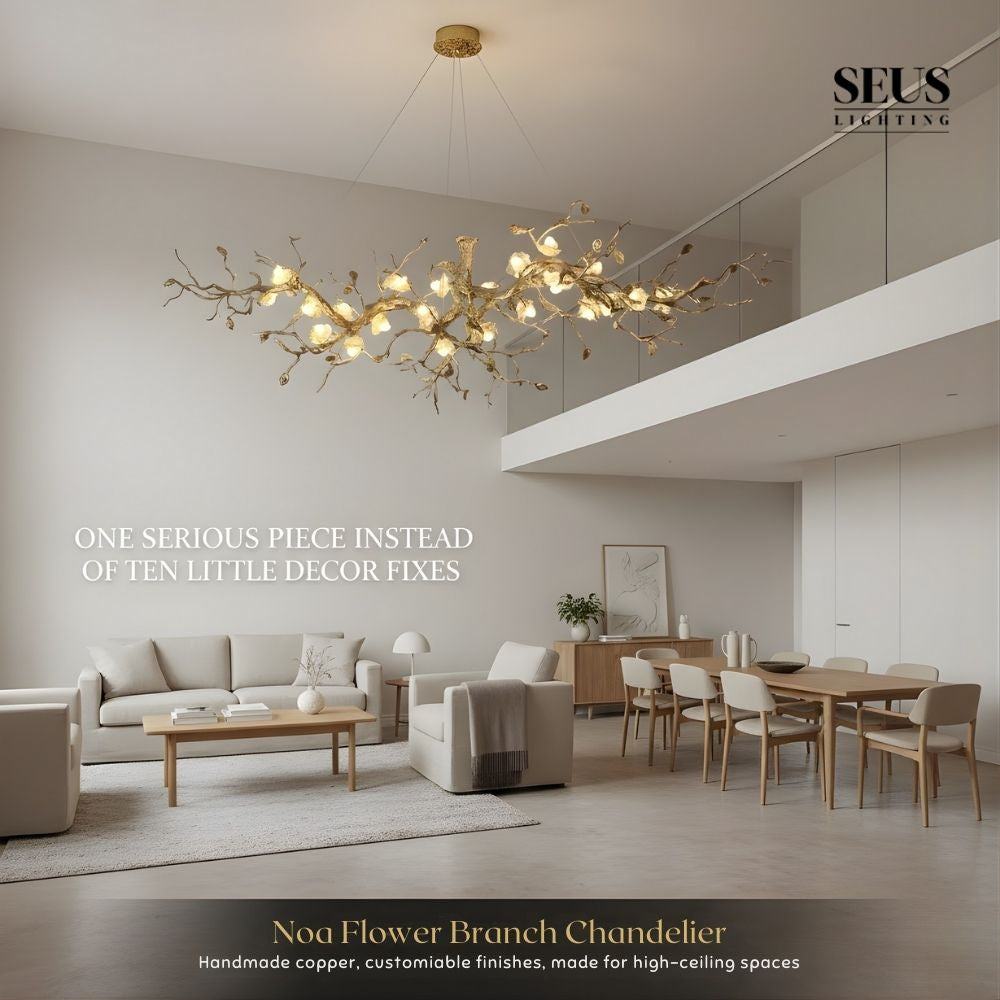 Noa Flower Branch Chandelier  Seus Lighting