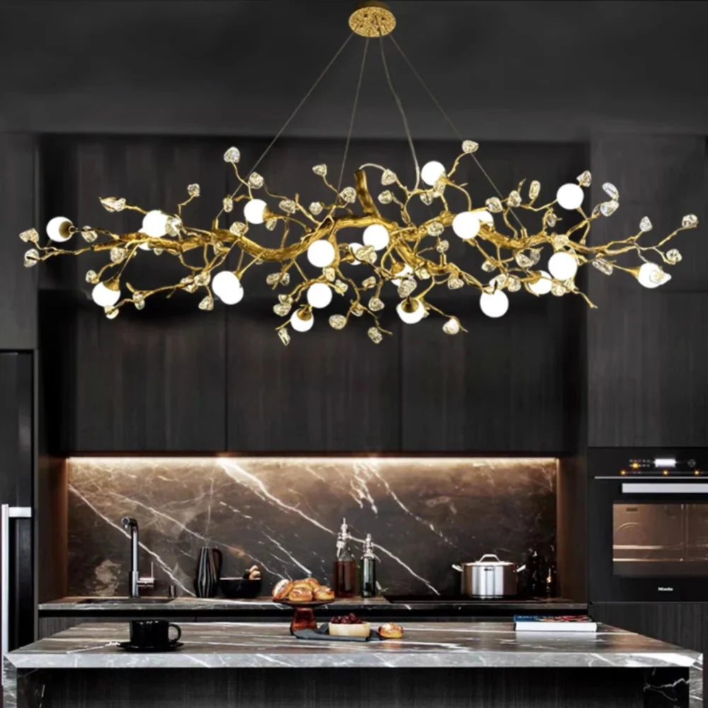 Orgi Statement Linear Branch Chandelier  Seus Lighting