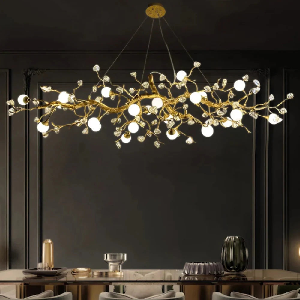 Orgi Statement Linear Branch Chandelier  Seus Lighting
