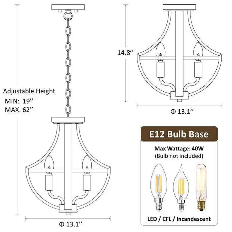 Petunia Rustic Foyer Lighting  Seus Lighting