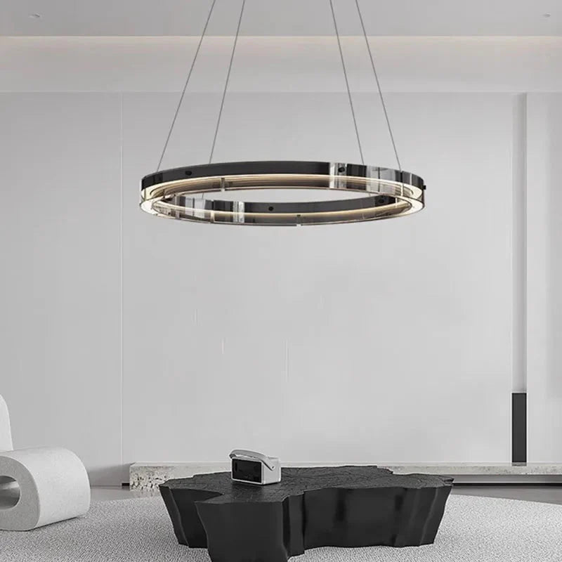 Qyra Contemporary Circular LED Chandelier  Seus Lighting