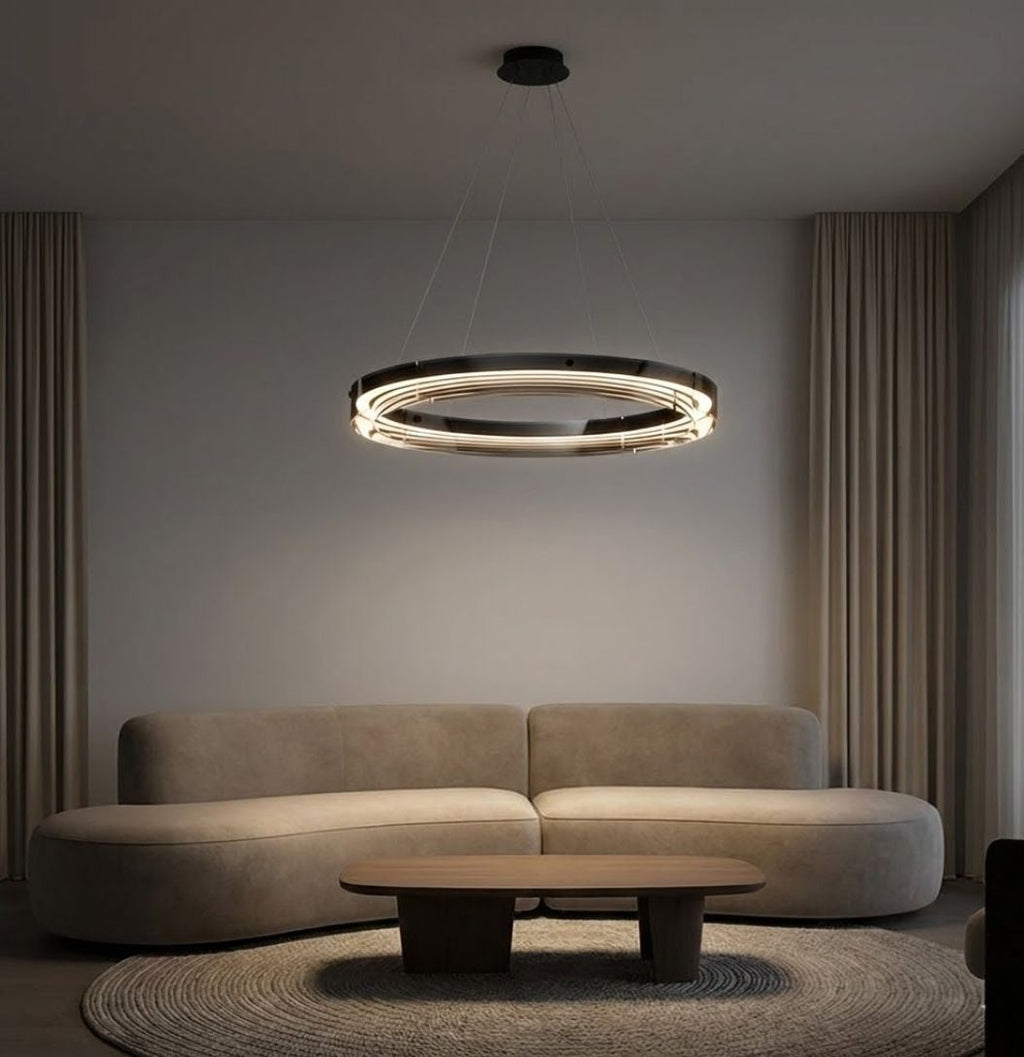 Qyra Contemporary Circular LED Chandelier  Seus Lighting