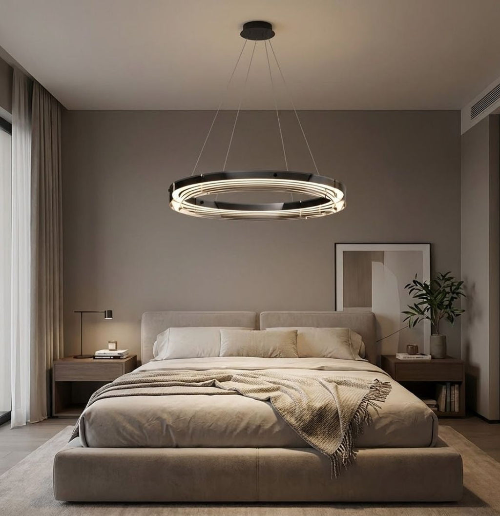 Qyra Contemporary Circular LED Chandelier  Seus Lighting