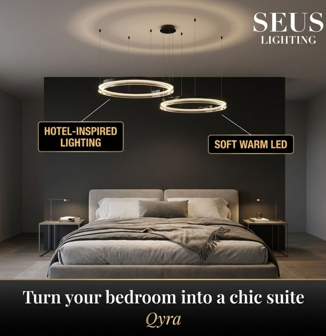 Qyra Contemporary Circular LED Chandelier  Seus Lighting