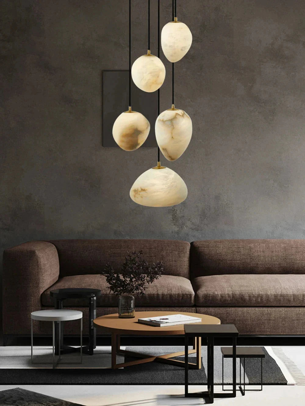 Sage Marble Chandelier  Seus Lighting