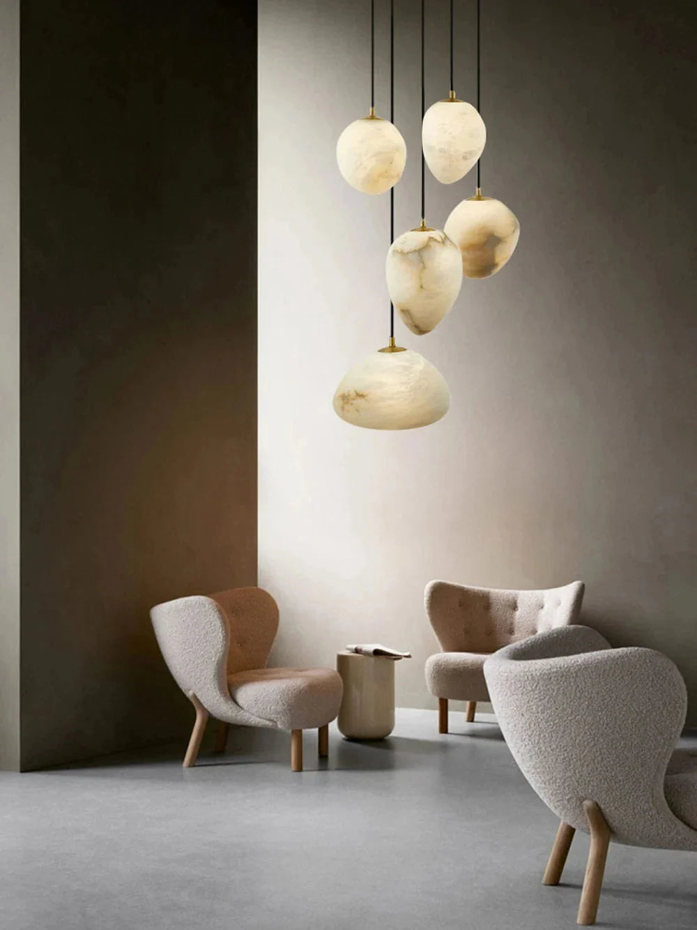 Sage Marble Chandelier  Seus Lighting