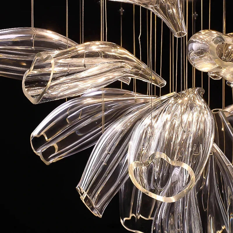 Sasha Modern Designer Crystal Flower Chandelier  Seus Lighting