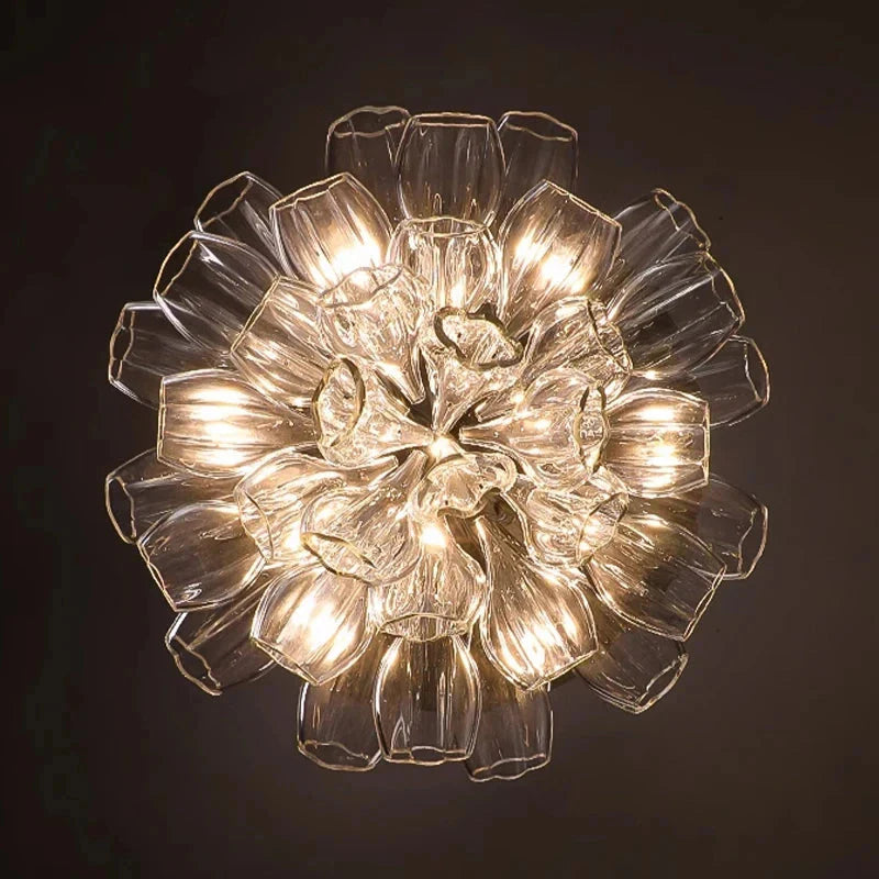 Sasha Modern Designer Crystal Flower Chandelier  Seus Lighting