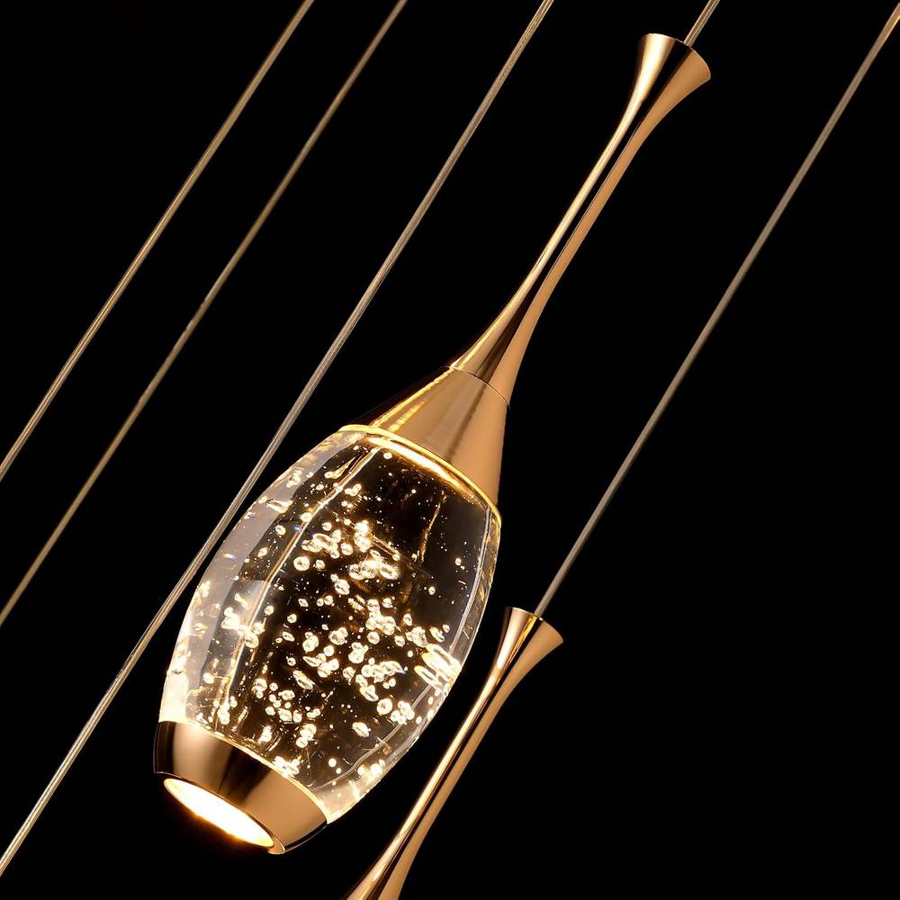 Setya Long Drop Crystal Chandelier  Seus Lighting