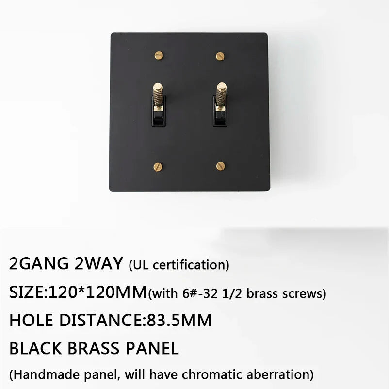 Seus Brass Toggle Light Switch  Seus Lighting