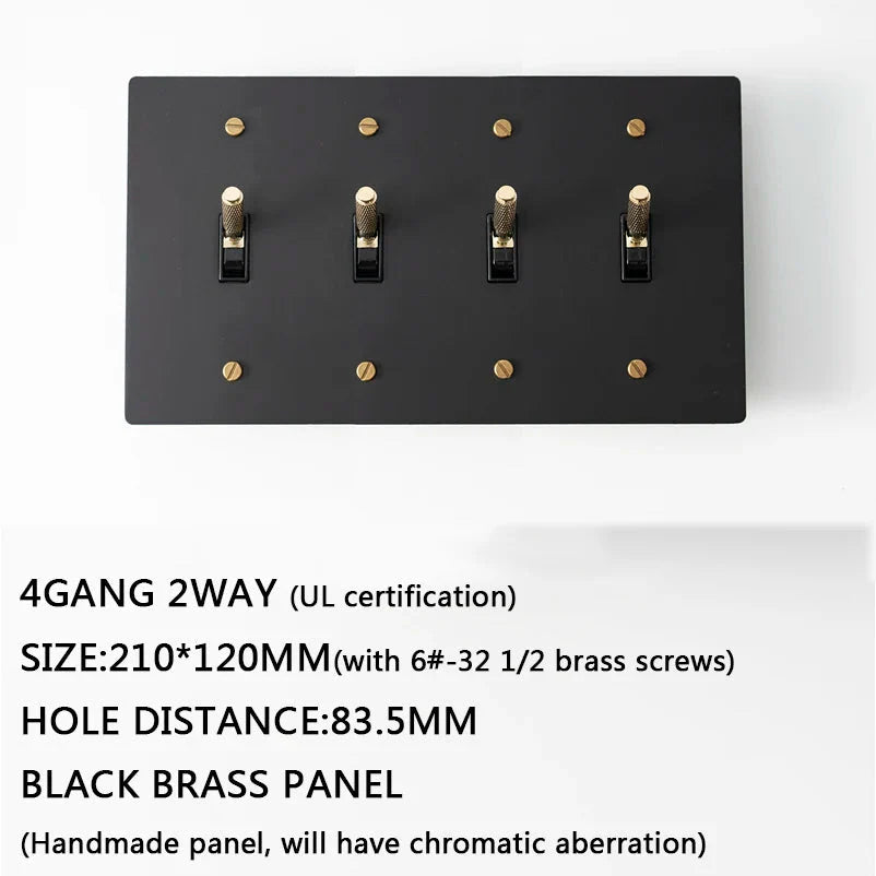 Seus Brass Toggle Light Switch  Seus Lighting