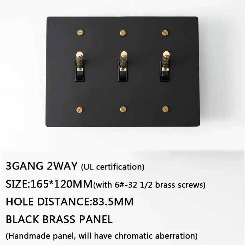 Seus Brass Toggle Light Switch  Seus Lighting