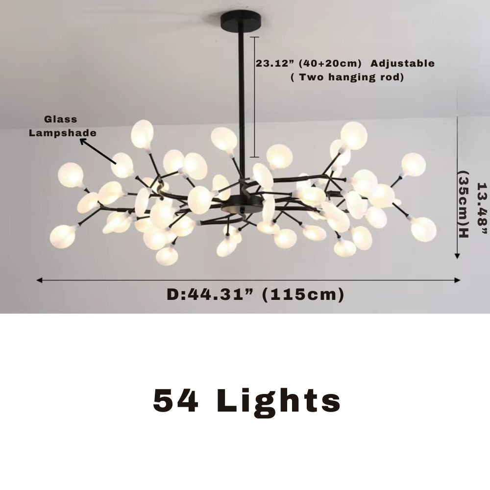 Sputnik Branch Firefly Chandelier Gold&Black  Seus Lighting