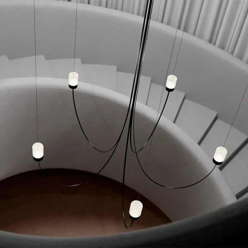 Suri Black Modern Chandelier  Seus Lighting