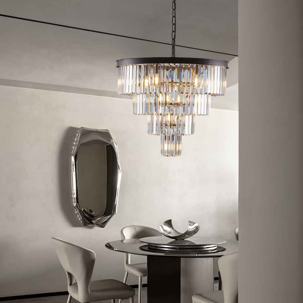 Taya Small Crystal Entryway Chandelier  Seus Lighting