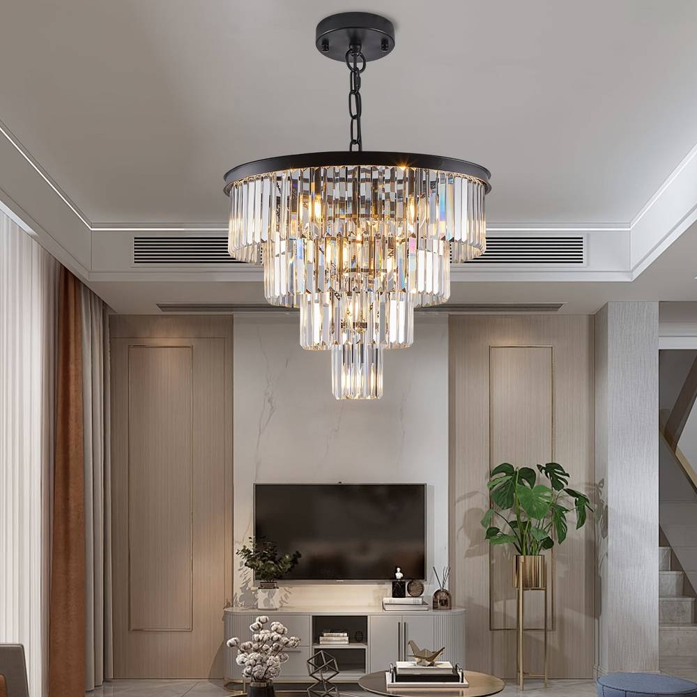Taya Small Crystal Entryway Chandelier  Seus Lighting