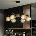 Tia Crystal Glass Globe Multi Light Chandelier  Seus Lighting