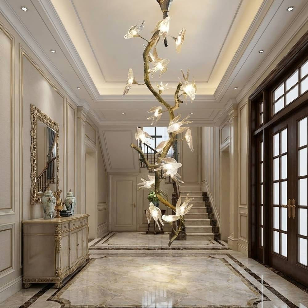 Trevi Brass Tree Branch Chandelier  Seus Lighting